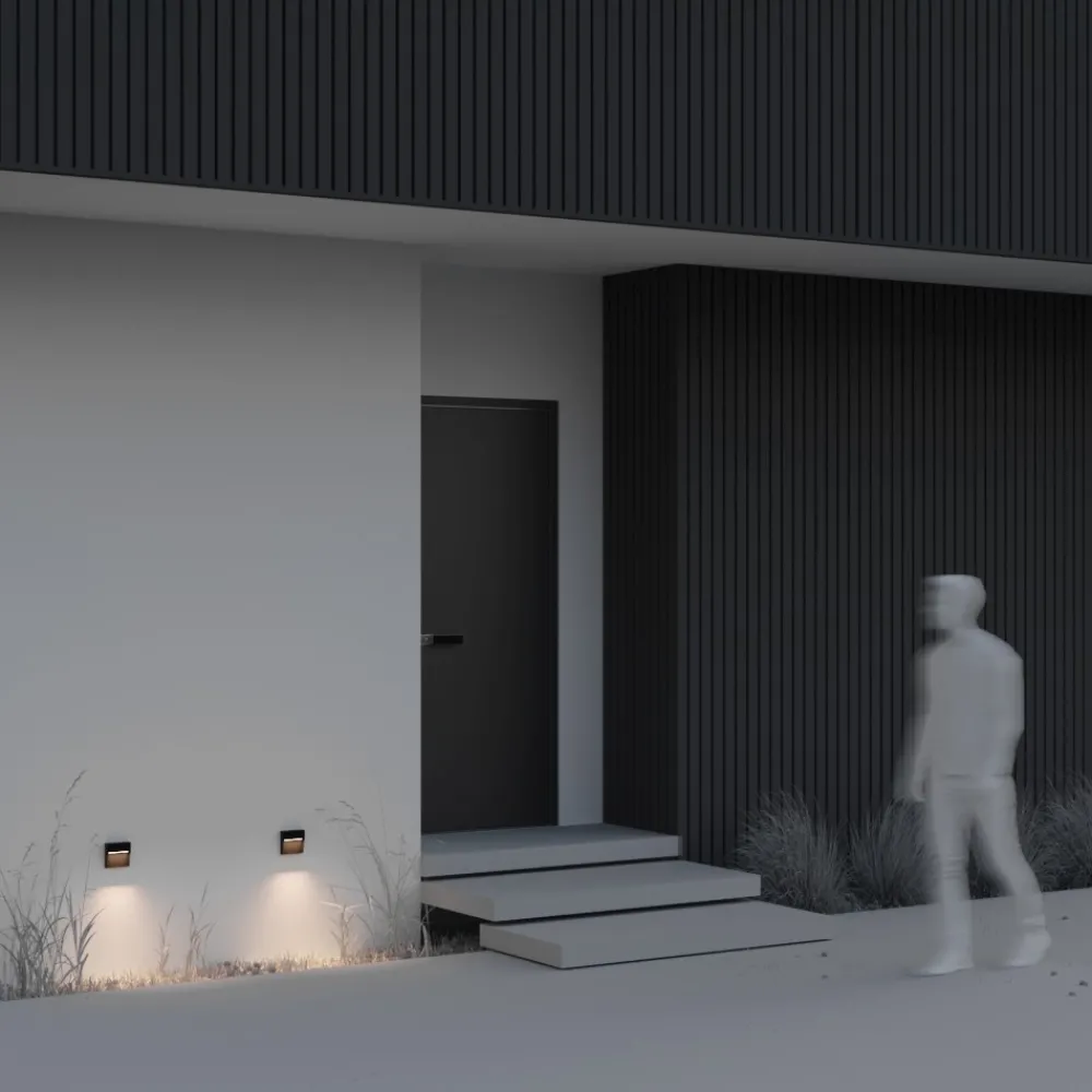 Segnapasso Led-Maytoni mane segnapasso da esterno quadrato led 3000k ip54