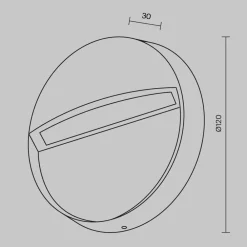 Segnapasso Led-Maytoni mane segnapasso per esterno design minimal led 3000k ip54