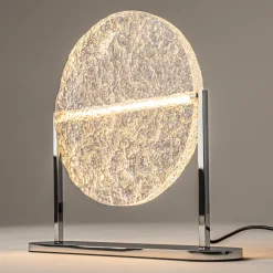 Lampade Da Tavolo-Maytoni mangata lampada da tavolo per soggiorno vetro cromo led 7w 3000k dimmerabile