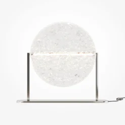 Lampade Da Tavolo-Maytoni mangata lampada da tavolo per soggiorno vetro cromo led 7w 3000k dimmerabile