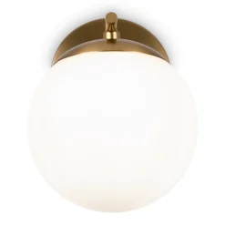 Applique Da Parete-Maytoni marble applique da parete colore oro con sfera in vetro