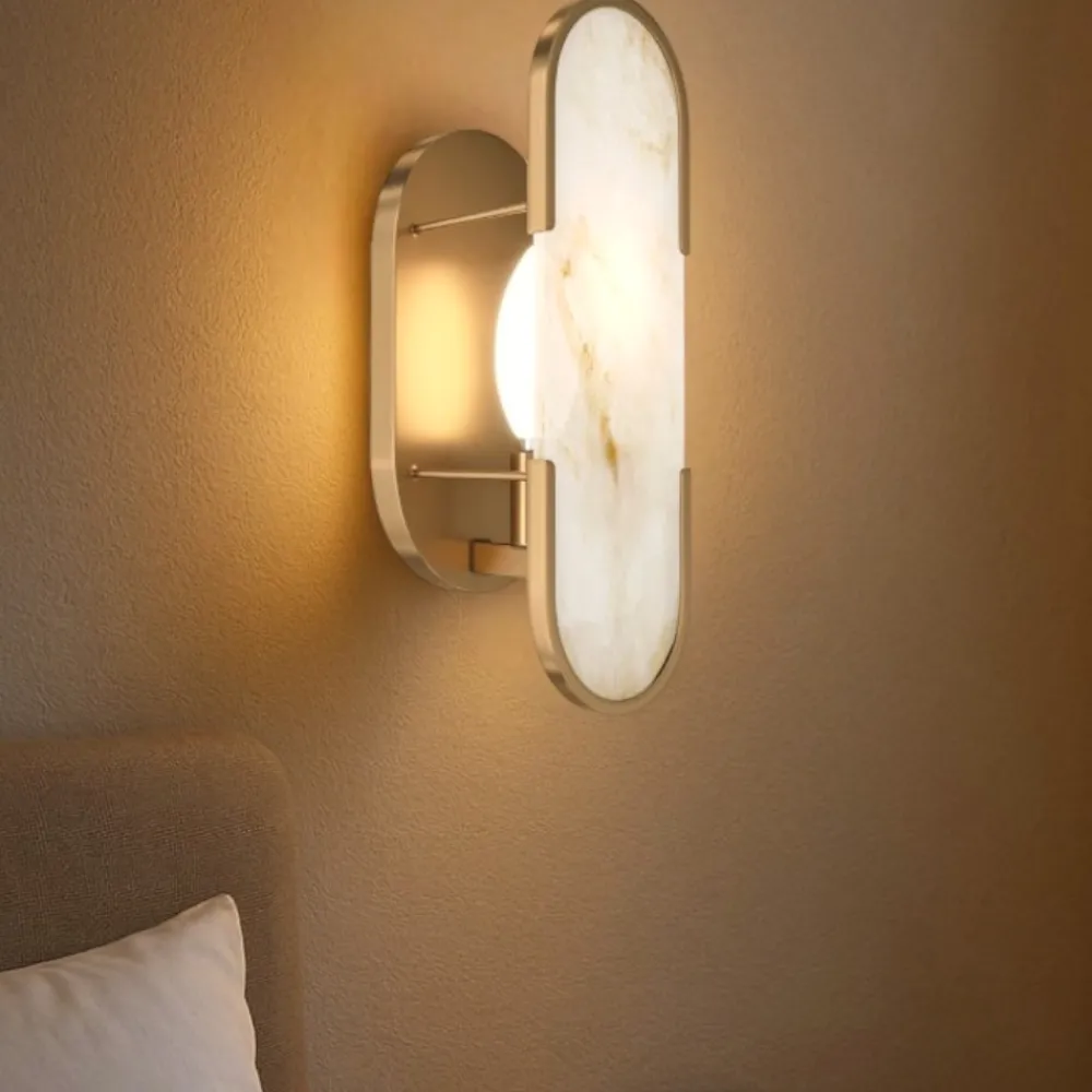 Applique Camera Da Letto-Maytoni marmo applique per camera da letto colore oro