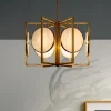 Lampadari Moderni-Maytoni marmo lampadario moderno con lastre in pietra
