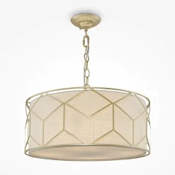 Lampadari Moderni-Maytoni messina lampadario moderno paralume in tessuto