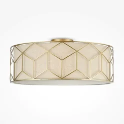 Plafoniere Moderne-Maytoni messina plafoniera moderna circolare colore oro