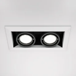 Faretti Da Incasso-Maytoni metal modern faretto da incasso soffitto bianco 2 luci orientabili