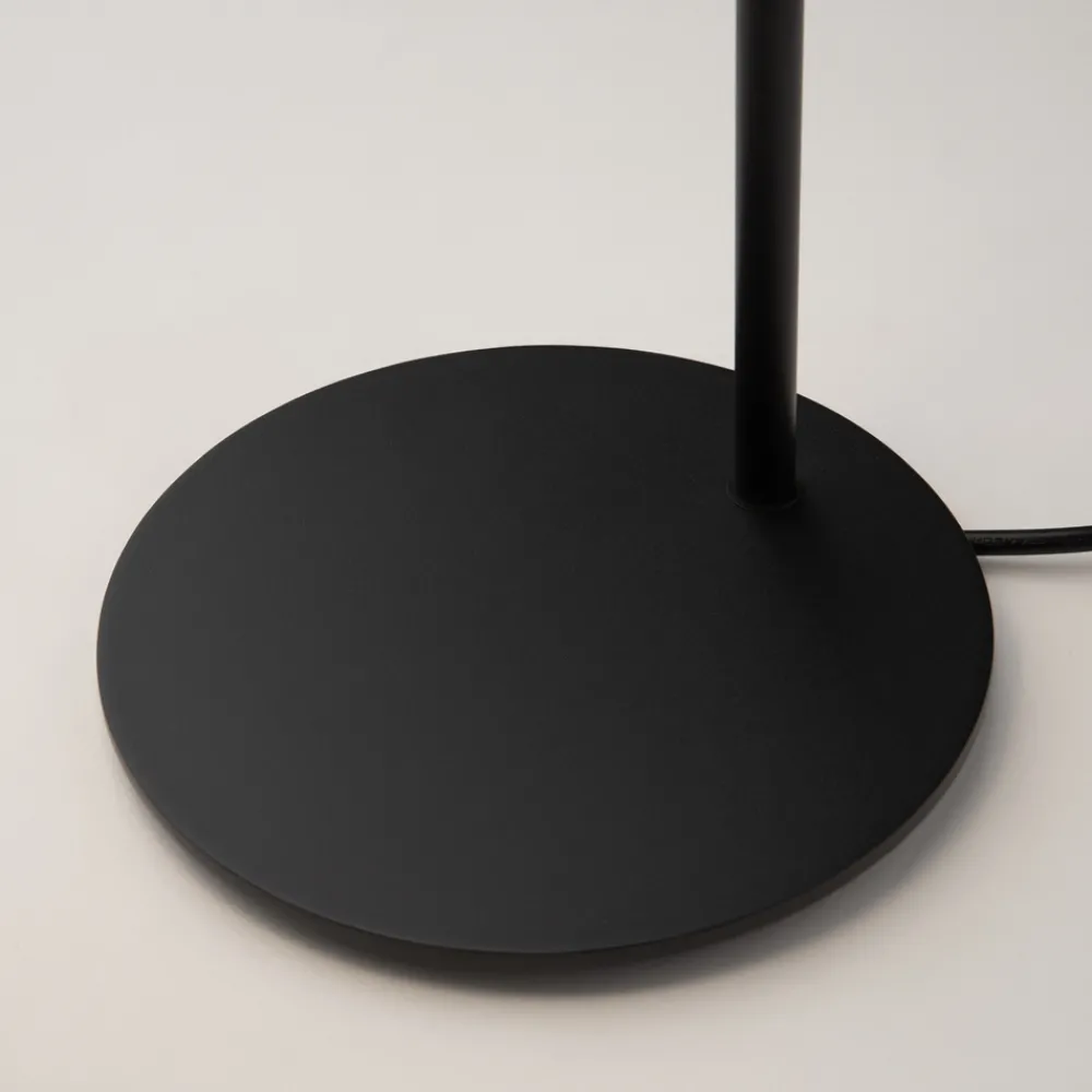Lampade Da Tavolo-Maytoni mollis lampada da tavolo moderna nera paralume semicircolare