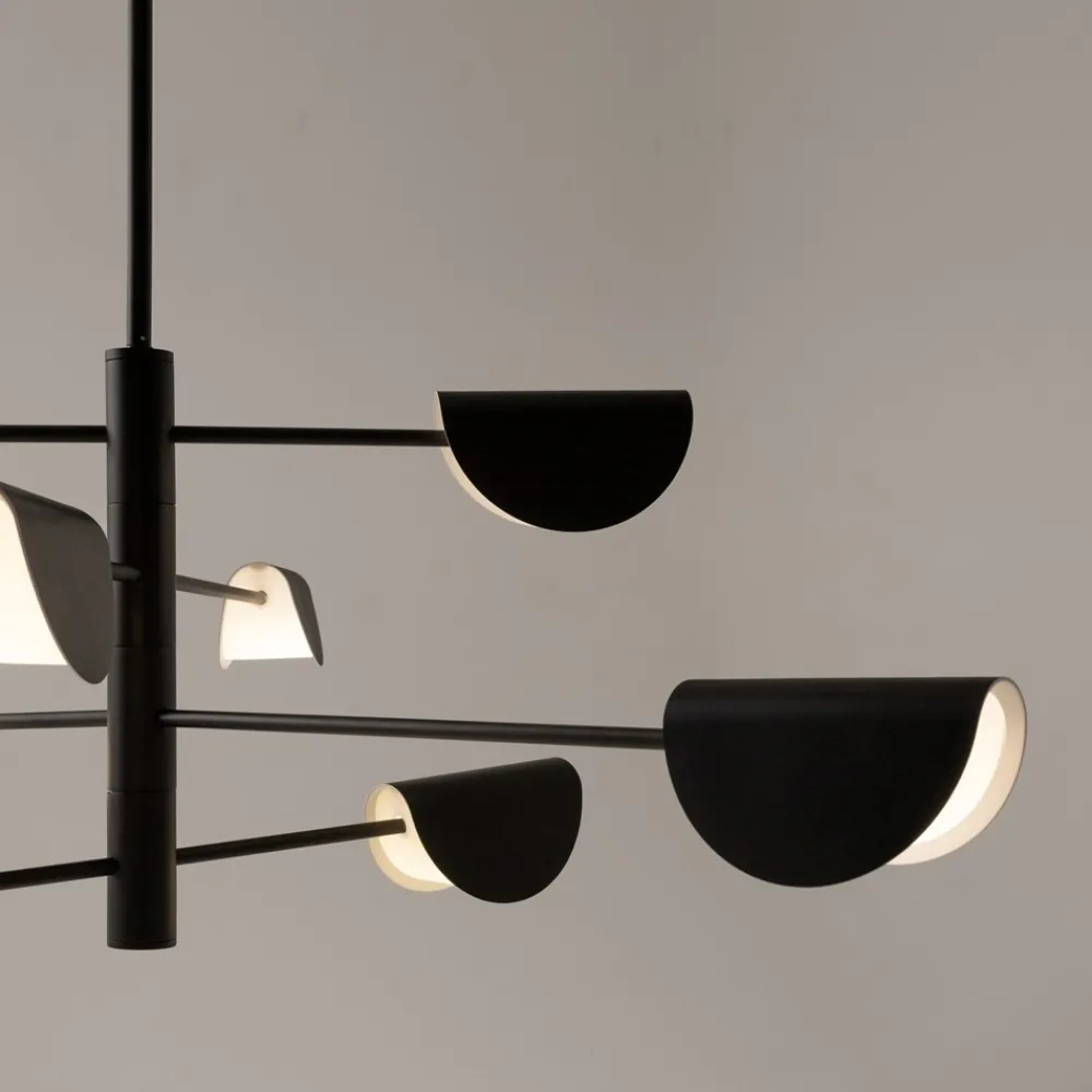 Lampadari Moderni-Maytoni mollis lampadario moderno colore nero 8 luci