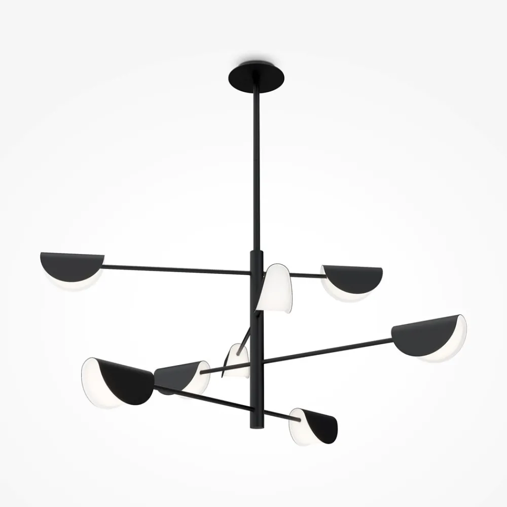 Lampadari Moderni-Maytoni mollis lampadario moderno colore nero 8 luci