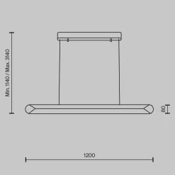 Lampadari Cucina-Maytoni motion lampadario cucina led 40w 3000k design minimal