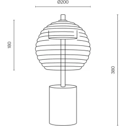 Lampade Da Tavolo-Maytoni mystic lampada da tavolo moderna nera paralume sferico