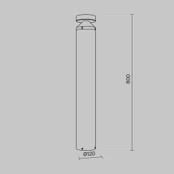 Lampioni Da Giardino-Maytoni olten lampione da giardino moderno led 3000k ip65 nero