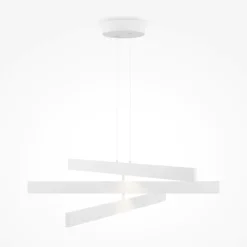 Lampadari Cucina-Maytoni origami lampadario da cucina led 46w 4000k bianco orientabile