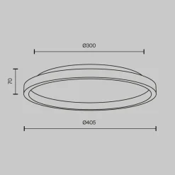 Plafoniere Moderne-Maytoni orign plafoniera tonda led 27w 3000k in pietra naturale