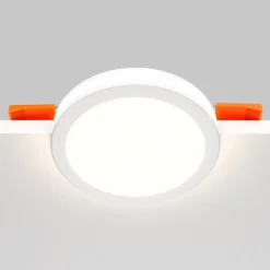Faretti Da Incasso-Maytoni phanton faretto sporgente bianco rotondo da incasso per cartongesso 12w 3000k