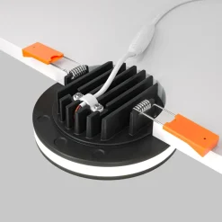 Faretti Da Incasso-Maytoni phanton faretto sporgente da incasso nero rotondo led 12w 3000k