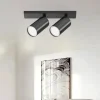 Plafoniere Moderne-Maytoni plafoniera nera da soffitto per cucina con faretti orientabili focus