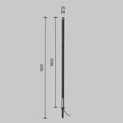 Lampioni Da Giardino-Maytoni pole lampione alto da giardino con picchetto led 3000k ip65