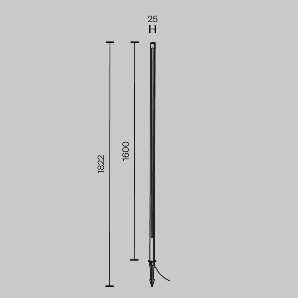 Lampioni Da Giardino-Maytoni pole lampione alto da giardino con picchetto led 3000k ip65