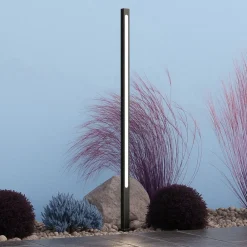 Lampioni Da Giardino-Maytoni pole lampione da esterno giardino con picchetto nero led 3000k ip65