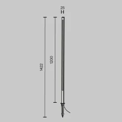 Lampioni Da Giardino-Maytoni pole lampione da giardino moderno con picchetto led 3000k ip65