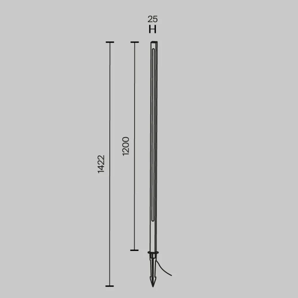 Lampioni Da Giardino-Maytoni pole lampione da giardino moderno con picchetto led 3000k ip65