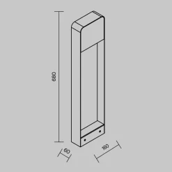 Lampioni Da Giardino-Maytoni porte lampione da giardino led 3000k ip54 effetto legno