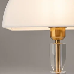 Lampade Da Tavolo-Maytoni prima lampada per tavolo soggiorno oro ottone paralume mezza luna
