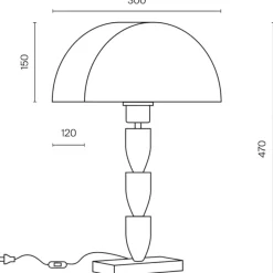 Lampade Da Tavolo-Maytoni prima lampada per tavolo soggiorno oro ottone paralume mezza luna