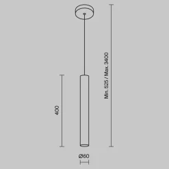 Lampade A Sospensione-Maytoni pro focus lampada a sospensione per comodino cilindrica moderna