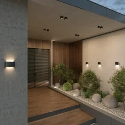 Applique Da Esterno-Maytoni pull applique da esterno led 3000k ip54 moderno nero