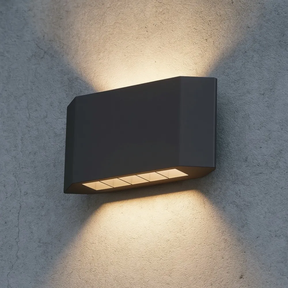 Applique Da Esterno-Maytoni pull applique da esterno led 8w 3000k ip54 nero minimal
