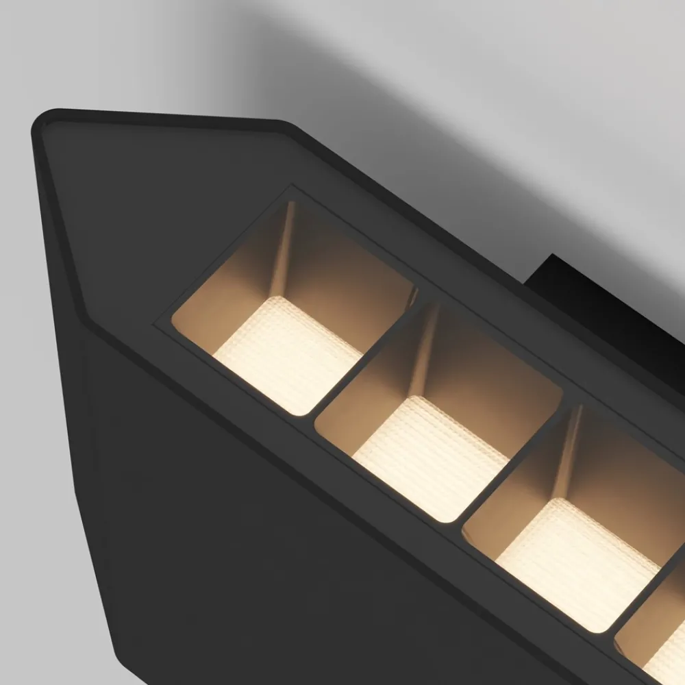 Applique Da Esterno-Maytoni pull applique da esterno led 8w 3000k ip54 nero minimal