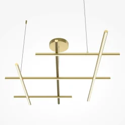 Lampadari Moderni-Maytoni radiance lampadario moderno colore oro led 3000k