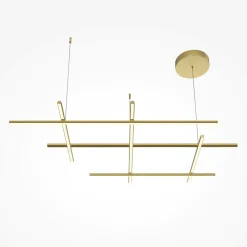 Lampadari Moderni-Maytoni radiance lampadario moderno colore oro led 3000k