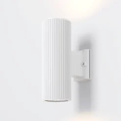 Applique Da Esterno-Maytoni rando applique da esterno ip54 bianco cilindrico