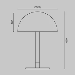 Lampade Da Tavolo-Maytoni ray lampada da tavolo led 8w 3000k design moderno