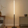 Lampade Da Terra-Maytoni ray lampada da terra moderna led 3000k nera cilindrica