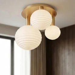 Plafoniere Moderne-Maytoni reels plafoniera moderna 3 luci sfere in vetro