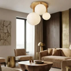 Plafoniere Moderne-Maytoni reels plafoniera moderna 3 luci sfere in vetro