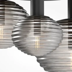 Plafoniere Moderne-Maytoni reels plafoniera moderna in vetro rigato