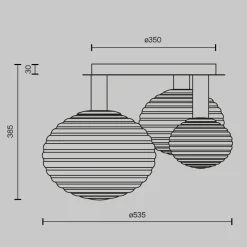 Plafoniere Moderne-Maytoni reels plafoniera moderna in vetro rigato
