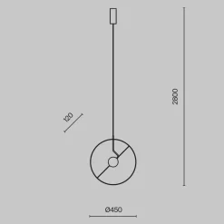 Lampadario Camera Da Letto-Maytoni reflex lampadario camera da letto led 14w 3000k moderna bianca