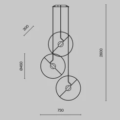 Lampadari Moderni-Maytoni reflex lampadario moderno led 39w 3000k design originale