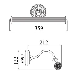 Applique Da Bagno-Maytoni renoir applique bagno bianco anticato per specchio