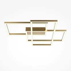 Plafoniere Moderne-Maytoni rida plafoniera moderna colore oro led da 2600k a 3500k