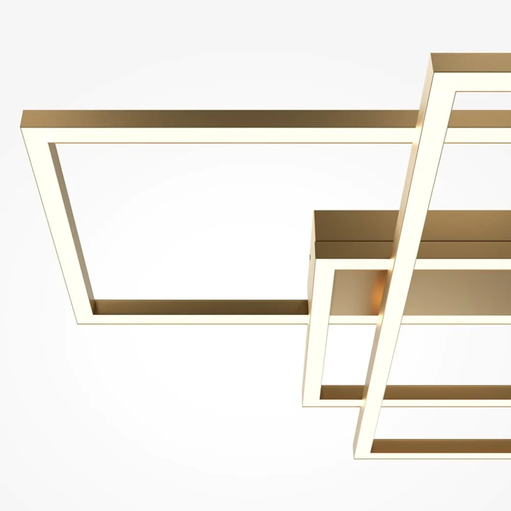 Plafoniere Moderne-Maytoni rida plafoniera moderna colore oro led da 2600k a 3500k