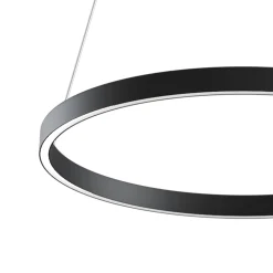 Lampadari Moderni-Maytoni rim lampadario anello moderno nero led 37w 4000k