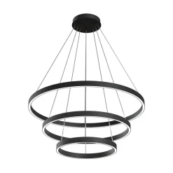 Lampadari Moderni-Maytoni rim lampadario moderno nero circolare led 4000k