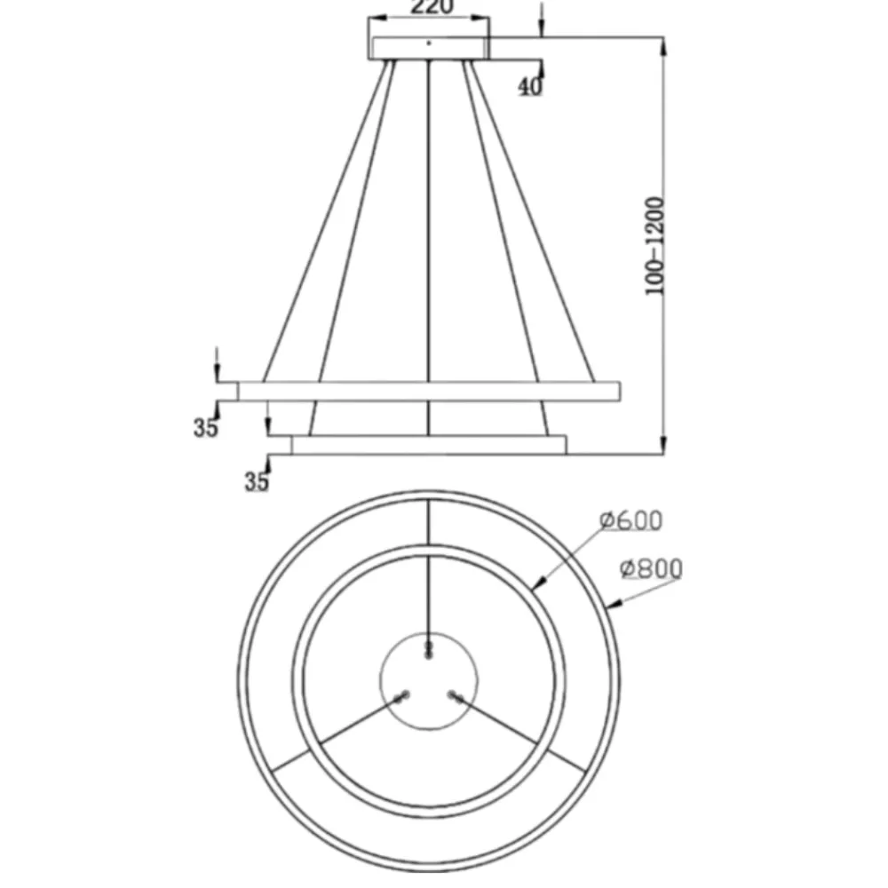 Lampadari Moderni-Maytoni rim lampadario moderno orientabile led 3000k